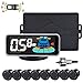 Kit Radar De Recul 8 Capteurs + LED écran, Le Radar à Inversion Bibi Buzzer de Voix Intelligent Dual - Core Peut être équipé d'une sonde à Inversion d'image (Noir)
