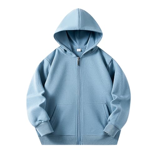 Sweat à capuche enfant doux et chaud avec fermeture éclair pour un habillage facile
