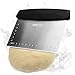 Produktbild COM-FOUR® Premium Teigspatel, Teigkarte, Teigabstecher aus Edelstahl, Teigschneider mit Kunststoffgriff, Teigschaberkante, rechteckiger Dough-Cutter, Küchenspachtel (1 Stück - silberfarben - eckig)