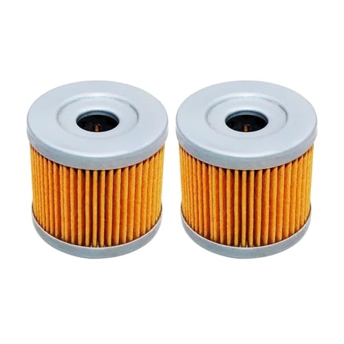 Filtre à huile moto compatible DR125S GN125E AN125 AN150 AN400 jaune, 2 pièces