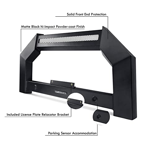 Image of BLACK HORSE AB-DO20 ARMOUR Bull Bar with LED Light Bar Compatible with 2010 Dodge Ram 2500 3500 /2011-2019 Ram 2500 3500