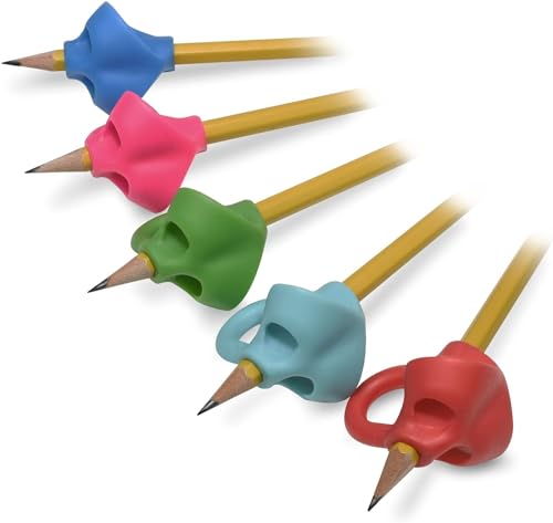 Image of MAPPERZ Pencil Pen Holder Writing Aid Grip Trainer /Children Ergonomic Training Pen Grip Posture Correction Tool for Kids - Pack of 5