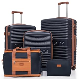5 Piece Luggage Sets with Spinner W...