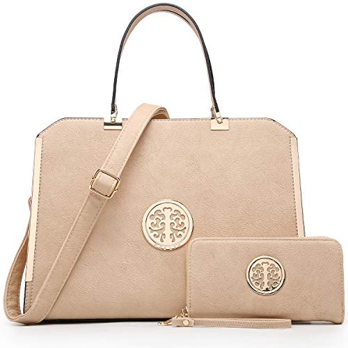 Dasein Women Purses and Handbags Top Handle Satchel Bags Large Shoulder Work Bag Tote with Wallet