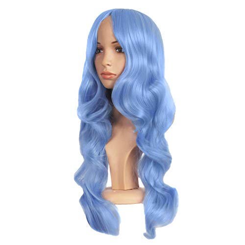 image for MapofBeauty 24 Inch/60cm Charming Synthetic Long Wavy Side Bangs Women