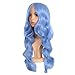 MapofBeauty 24 Inch/60cm Charming Synthetic Long Wavy Side Bangs Women Party Anime Cosplay Wig (Periwinkle)
