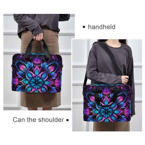 Funda para laptop Mandala Flower Neon 13-15.6 pulg miniatura 2