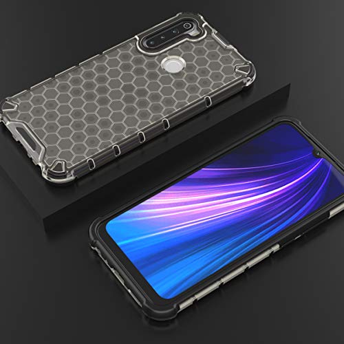 Image of Glasgow | for Mi Redmi Note 8 Honeycomb Pattern Back Case Cover for Mi Redmi Note 8 with 4 Bumper Corners and Military Grade Protection - Black