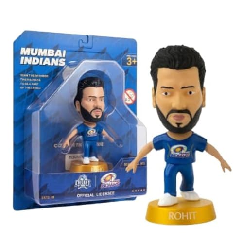 Image of Action Figure, IPL Edition 360 Rotatable Head, Cricket Player for Fans & Collectors (3 Inch Rohit Sharma)