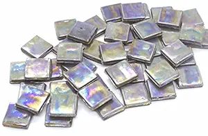 Sai Mosaic Art Coral Graphite HK047 Glass Mosaic 15x15mm Tiles 100 gm Pack