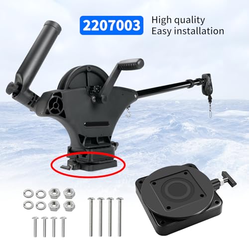 Base pivotante 2207003 Cannon Downrigger profil bas pour rotation fluide à 360° - 7