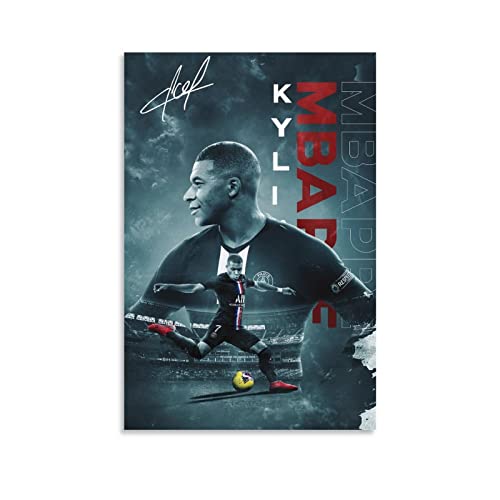 Kylian Mbappé Poster 2 Wall Art Canvas Print Poster Home