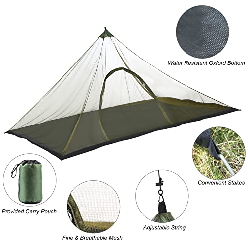 Carpa de camping verde para 1 persona resistente al agua miniatura 3