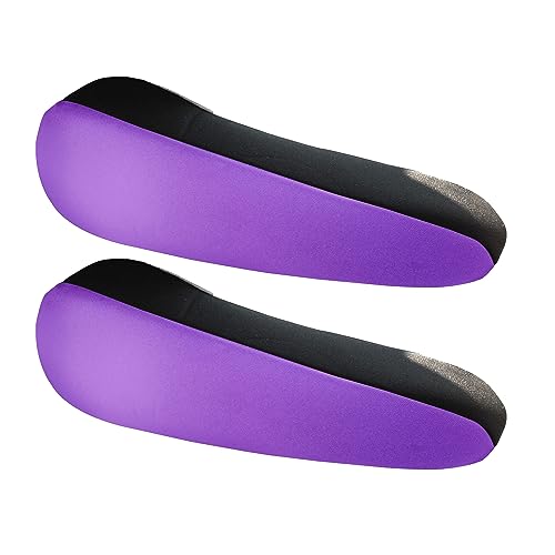 Image of FH Group Flat Cloth Fabric Purple Armrest Cover Semi-Universal Fit, One Pair Purple