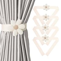 Beige Vorhang Raffhalter Packung von 4 Niedliche Vorhänge Tape zum Binden Vorhang Halter für Balkontür Wohnzimmer