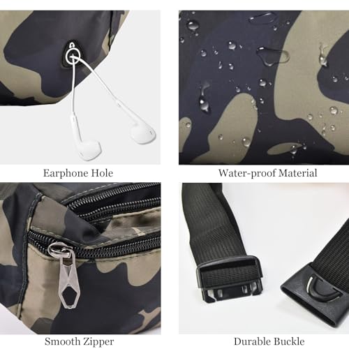 Image of Fanny Pack for Women Men,Crossbody Fanny Pack Water Resistant Sports Waist Bag Pack, Belt Bag for Travel Hiking Running