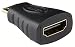 Produktbild mumbi High Speed MINI HDMI auf HDMI High Speed Adapter 3D konform - vergoldet + zertifiziert - HDMI Buchse (19pol) auf Mini HDMI Stecker (19pol)