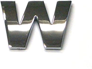 3D Chrome Self Adhesive Letters Digits Numbers Signs Emblem Badge Decal Stickers - Letter W