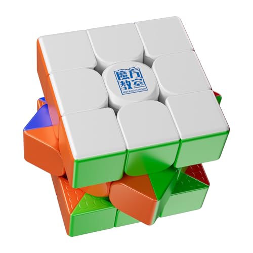 Moyu 3m V2 3x3 Magnetic Cube Moyu Cube Meilong Stickerless Magic Cubes with Stand - Fast Smooth Problem-Solving Brain Teaser Puzzle Toy for Kids & Adults & Adjustment Tool
