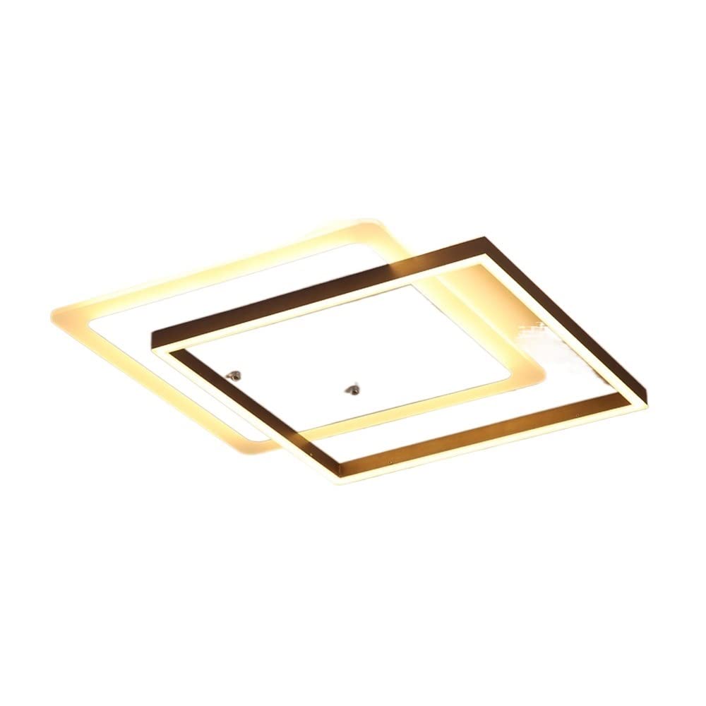 Lustre de salon moderne rectangle au design épuré avec plafond LED 34W chic