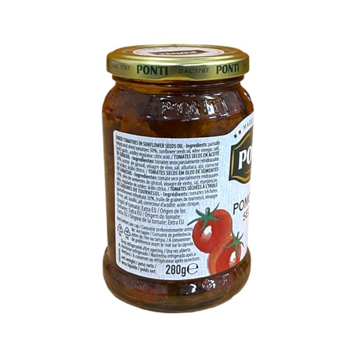 Image of Ponti Sundried Tomatoes - 280g | Since 1787 | Authentic Product of Italy | Chewy Texture