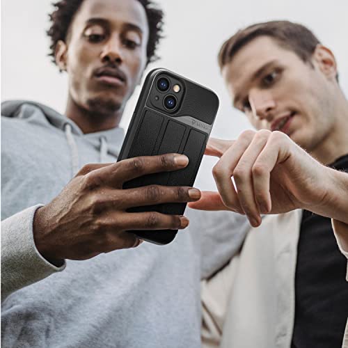 Vena Vcommute Wallet Case Compatible With Apple Iphone 14 Plus (6.7"-Inch), (Military Grade Drop Protection) Flip Leather Cover Card Slot Holder With Kickstand - Space Gray #TOP7