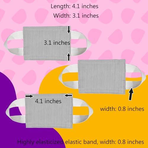 Image of Door Silencer & Baby Proof Latch Cover (3 Pack, Light Gray) | 4.1 inch x 3.1 inch Quiet Close Cushion Pads That Prevent Slamming & Accidental Locking, Noise-Reducing Soft Close for Toddler Safety
