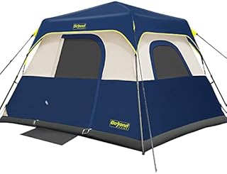 BeyondHOME Tent, 6 Person 60 Sec Setup Family Camping Tent, Waterproof & Windproof Tent with Top Rainfly, Upgraded Ventilation System, Instant Cabin Tent for Camp Backpacking Hiking Outdoor, Navy Blue