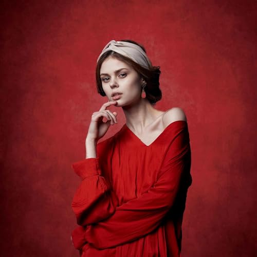 Image of Abstract Photography Backdrop for Photoshoot 8x12ft,Red,No Stand