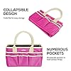 JJRING Craft and Art Tote - 600D Rose Red Nylon Fabric Art Sewing Organizer Bag with Pockets - for Craft, Scrapbooking, Medical, and Office Supplies Storage #5