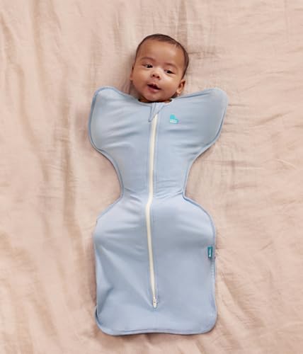 Image of Love To Dream Swaddle UP, Baby Sleep Sack, Twin Zipper For Easy Diaper Changes, Arms UP Position, Hip-Healthy, Lightweight & Breathable, Sleeping Bag, Moderates Ideal Temps, 1-3 M, Olive Stars & Moon