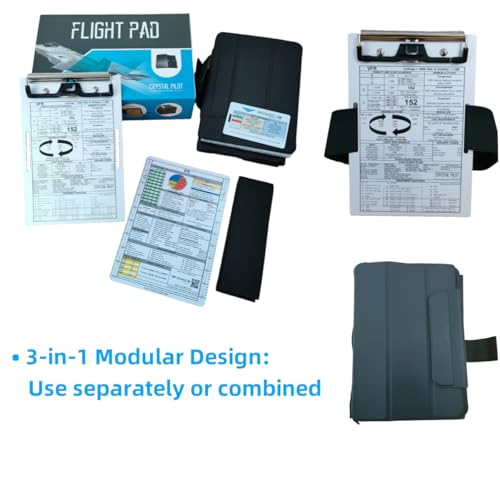 Crystal Pilot Flight Pad 6 Plus. 3 in 1 Tablet Kneeboard with Aluminum Clipboard and VFR Placard. Compatible with Mini iPad 6 - Image 3