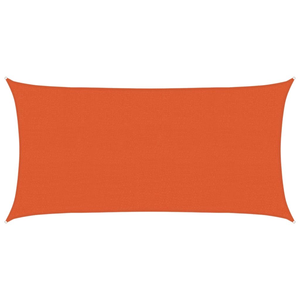 vidaXL Sunshade Sail HDPE Outdoor Sunscreen Balcony Sun Sail Tarp Water Resistant Garden Patio Sun Shade Sail Canopy 160 g/m² Orange 2.5x4.5 m — image 1