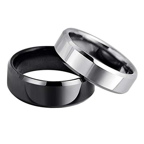 Bague couple acier inoxydable brillant pour sceller votre amour