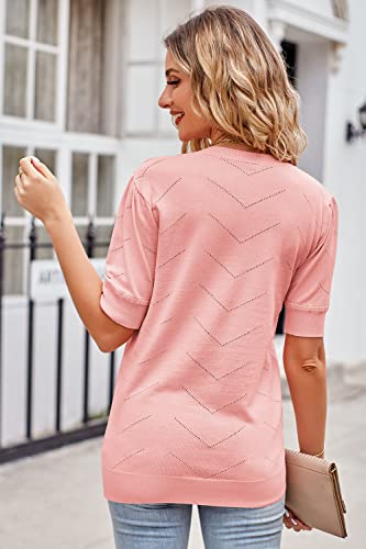 Image of Newshows Women's Sweater Short Sleeve Summer Fall Casual Business Shirts