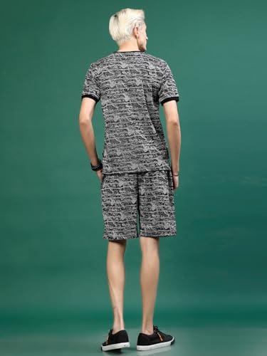 Image of Rigo Cotton Blend Waffle Knit Self Textured Co-Ord Set For Men's|Night Suit Set|Lounge-Wear Pajama Set|Night Wear, Beach Wear, Vacation Wear