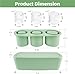 Tcamp Ice Mold for Stanley Cup 30-40 oz Tumbler Cup Ice Mold, Silicone Ice Cube Tray With Lid and Bin for Chilling Cocktails, Whiskey, Drinks, Coffee, Easy Fill and Release Ice Maker (Green)