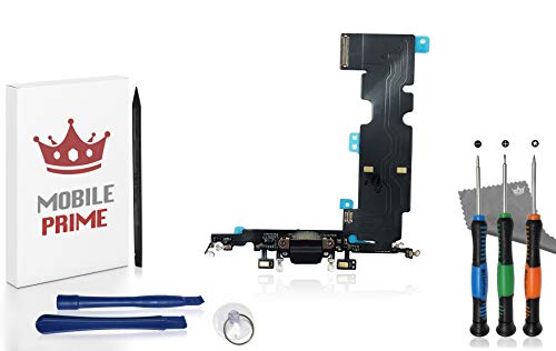 iPhone 8 Plus Charge Charging Port Cable Prime Repair Kit with Certified Pro-Series Repair Tools- MOBILEPRIME (Black)