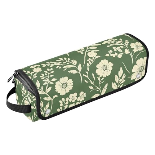 Yuiboo Bolsa de viaje para herramientas para el cabello con almohadilla resistente al calor, organizador de bolsa de viaje para herramientas calientes, rizador, planchas planas, voluminizador de