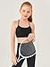 Haloumoning Girls Sports Training Bra Kids Athletic Adjustable Seamless Camis Dance Yoga Crop Tops 5-14 Years Black