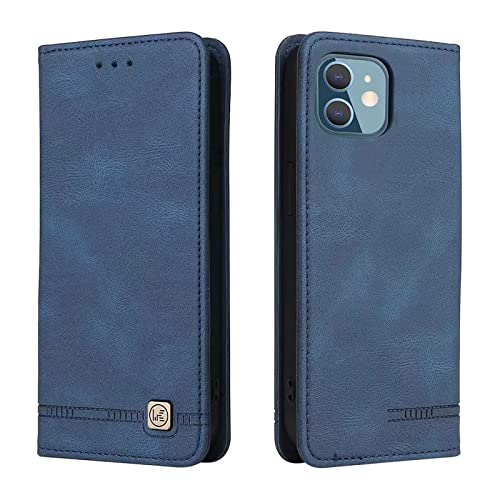 FEPULI iPhone 11 Case Wallet Flip Case, iPhone 11 Case 6.1 inch with [Shockproof TPU Interior Case] Credit Card Holder, PU Flip Folio Book Full Body Protection Phone Case (Blue)