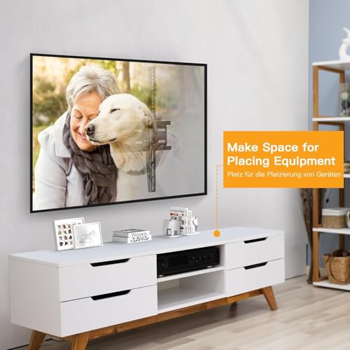 Perlegear TV Wandhalterung, Wandhalterung Fernseher für 26-60 Zoll TVs bis zu 52kg, Neigbare Fernseher Halterung 55 Zoll, Max. Vesa 400x400mm, für LCD/LED/Plasma – Bild 7