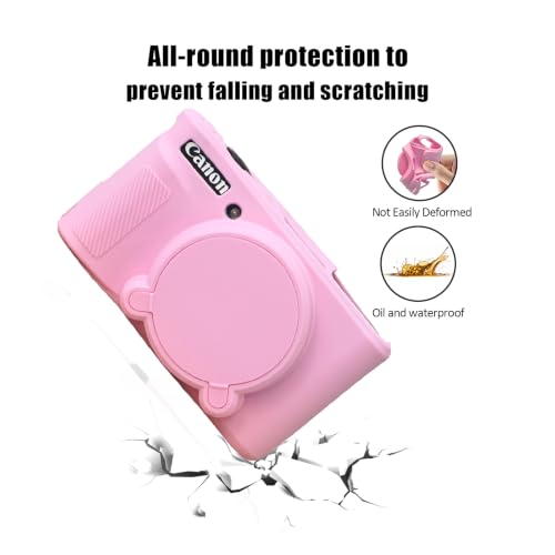 Funda para Canon PowerShot SX740 HS silicona rosa miniatura 2