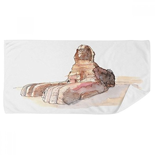 Serviette Grand Sphinx de Gizeh Egypte finition soignée multicolore - 2