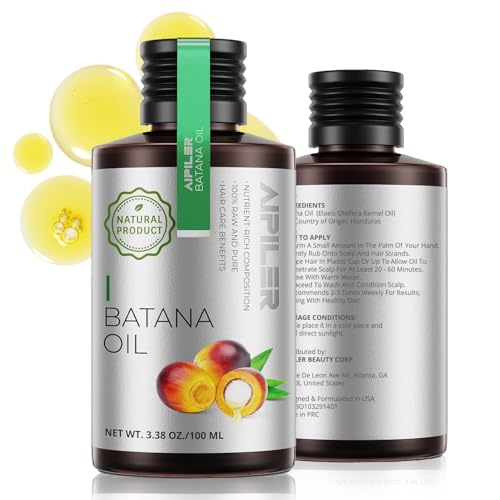 Huile Batana pour soins capillaires – huile brillante anti-frisottis cheveux bouclés/crépus 100 ml