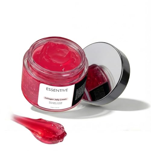 Image of Collagen Jelly Cream 100g - Niacinamide + Freeze-Dried Hydrolyzed Collagen - 24H Deep Hydration, Glow & Firming - Improves Skin Barrier, Anti-Aging Korean Skincare for All Skin Types