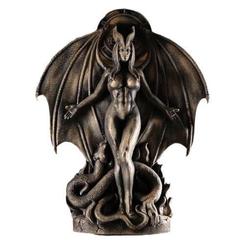 Swtgaah Lilith Inanna Statue de Déesse Gothique Résine Artisanat Halloween Décorations Maison Cadeaux Lilith Déesse