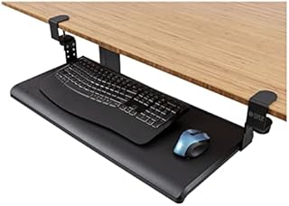 Clamp On, Sliding Desk Keyboard Tray, 27" W x 12" D Surface, 32"