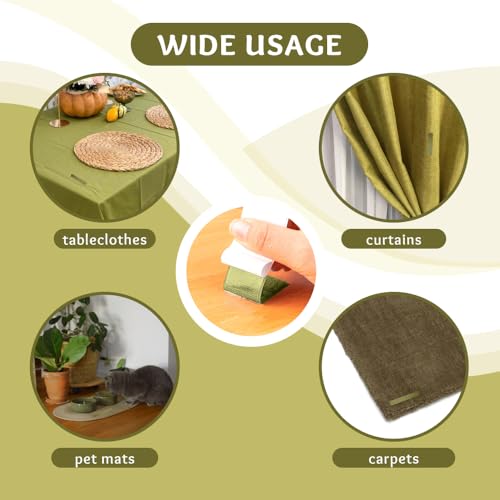 Image of 1.5 inch x 1 Yards Olive drab Wide Hook and Loop with Self Adhesive Tape Strong Sticky Back Roll Nylon Heavy Duty Strips Excellent Grip Fabric Softener for Home Office School Car Craft Organizer