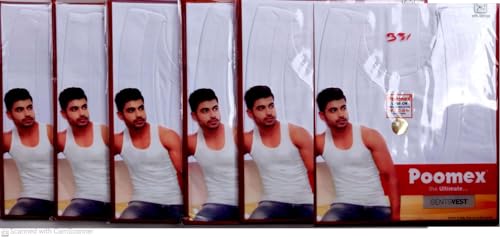Image of Poomex Men's Cotton Vest (Pack of 4)
